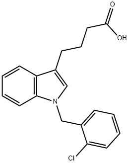 4-[1-(2-CHLOROBENZYL)-1H-INDOL-3-YL]BUTANOIC ACID 结构式