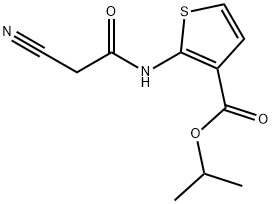 2-(2-氰基乙酰基氨基)噻吩-3-甲酸丙-2-酯 结构式