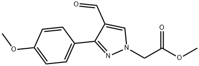 methyl [4-formyl-3-(4-methoxyphenyl)-1H-pyrazol-1-yl]acetate 结构式