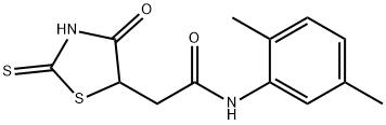 N-(2,5-dimethylphenyl)-2-(2-mercapto-4-oxo-4,5-dihydro-1,3-thiazol-5-yl)acetamide 结构式