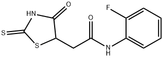 N-(2-fluorophenyl)-2-(2-mercapto-4-oxo-4,5-dihydro-1,3-thiazol-5-yl)acetamide 结构式