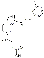 4-(1-methyl-3-{[(3-methylbenzyl)amino]carbonyl}-1,4,6,7-tetrahydro-5H-pyrazolo[4,3-c]pyridin-5-yl)- 结构式