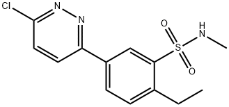 5-(6-氯哒嗪-3-基)-2-乙基-N-甲基苯磺酰胺 结构式