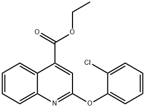 2-(2-氯苯氧基)喹啉-4-甲酸乙酯 结构式