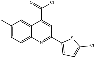 2-(5-氯-2-噻吩)-6-甲基喹啉-4-甲酰氯 结构式