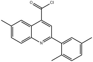 2-(2,5-二甲基苯基)-6-甲基喹啉-4-甲酰氯 结构式