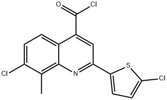 7-氯-2-(5-氯-2-噻吩)-8-甲基喹啉-4-甲酰氯 结构式