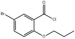 5-溴-2-丙氧基-苯甲酰氯 结构式