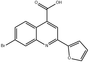 7-溴-2-呋喃-2-基-喹啉-4-羧酸 结构式