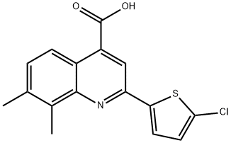 2-(5-氯噻吩-2-基)-7,8-二甲基-喹啉-4-羧酸 结构式