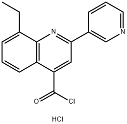 8-乙基-2-吡啶-3-基喹啉-4-甲酰氯盐酸盐 结构式