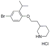 3-[2-(4-Bromo-2-isopropylphenoxy)ethyl]piperidinehydrochloride 结构式