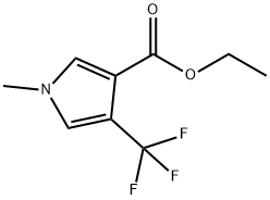 Ethyl 1-methyl-4-(trifluoromethyl)-1H-pyrrole-3-carboxylate 结构式