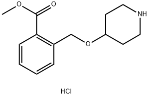 Methyl 2-[(4-piperidinyloxy)methyl]benzoatehydrochloride 结构式