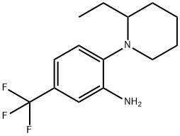 2-(2-Ethyl-1-piperidinyl)-5-(trifluoromethyl)-phenylamine 结构式