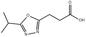 3-(5-Isopropyl-[1,3,4]oxadiazol-2-yl)-propionic acid 结构式