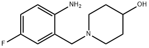 1-(2-Amino-5-fluorobenzyl)-4-piperidinol 结构式