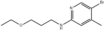 N-(5-Bromo-4-methyl-2-pyridinyl)-N-(3-ethoxypropyl)amine 结构式