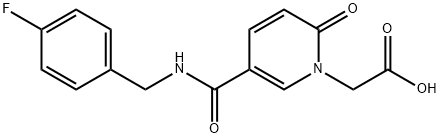 [5-(4-Fluoro-benzylcarbamoyl)-2-oxo-2H-pyridin-1-yl]-acetic acid 结构式