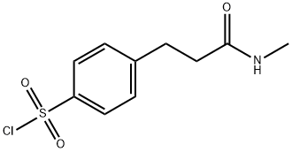 4-(2-Methylcarbamoyl-ethyl)-benzenesulfonyl chloride 结构式