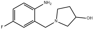 1-(2-Amino-5-fluorobenzyl)-3-pyrrolidinol 结构式