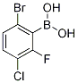 2-Fluoro-3-chloro-6-bromophenylboronic acid 结构式