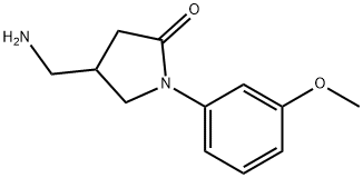 4-Aminomethyl-1-(3-methoxy-phenyl)-pyrrolidin-2-one 结构式