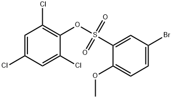 2,4,6-Trichlorophenyl 5-bromo-2-methoxybenzenesulfonate 结构式