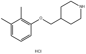 4-[(2,3-Dimethylphenoxy)methyl]piperidinehydrochloride 结构式