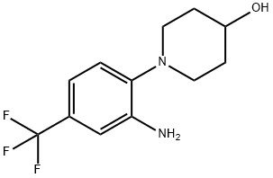 1-[2-Amino-4-(trifluoromethyl)phenyl]-4-piperidinol 结构式