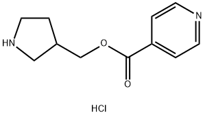 3-Pyrrolidinylmethyl isonicotinate hydrochloride 结构式