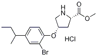 Methyl (2S,4S)-4-[2-bromo-4-(sec-butyl)phenoxy]-2-pyrrolidinecarboxylate hydrochloride 结构式