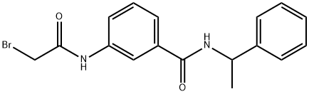 3-[(2-Bromoacetyl)amino]-N-(1-phenylethyl)-benzamide 结构式