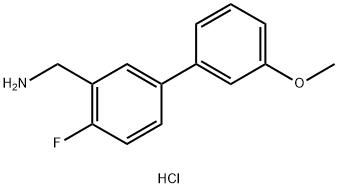 (4-Fluoro-3'-methoxy[1,1'-biphenyl]-3-yl)-methanamine hydrochloride 结构式