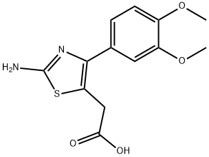 [2-Amino-4-(3,4-dimethoxy-phenyl)-thiazol-5-yl]-acetic acid 结构式