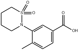 3-(1,1-二氧代-1,2-硫代吗啉-2-基)-4-甲基-苯甲酸 结构式