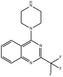 4-(哌嗪-1-基)-2-(三氟甲基)喹唑啉 结构式