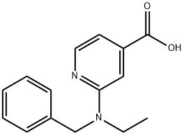 2-[Benzyl(ethyl)amino]isonicotinic acid 结构式