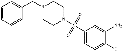 5-[(4-Benzyl-1-piperazinyl)sulfonyl]-2-chloroaniline 结构式