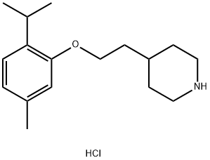 4-[2-(2-Isopropyl-5-methylphenoxy)ethyl]-piperidine hydrochloride 结构式