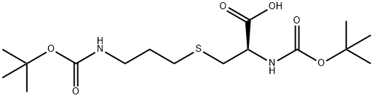 Boc-Cys(3-(Boc-amino)-propyl)-OH 结构式