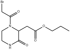 PROPYL 2-[1-(2-BROMOACETYL)-3-OXO-2-PIPERAZINYL]-ACETATE 结构式