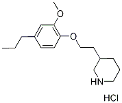 3-[2-(2-Methoxy-4-propylphenoxy)ethyl]piperidinehydrochloride 结构式