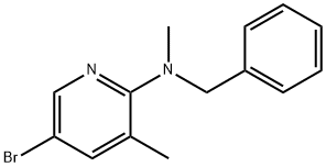 N-Benzyl-5-bromo-N,3-dimethyl-2-pyridinamine 结构式