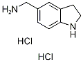 (2,3-二氢-1H-吲哚-5-基甲基)胺二盐酸盐 结构式