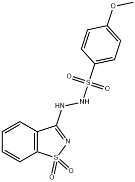 N'-(1,1-二氧代-1,2-苯并异噻唑-3-基)-4-甲氧基苯磺酰肼 结构式
