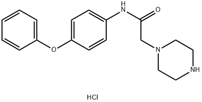 N-(4-苯氧基苯基)-2-哌嗪-1-基乙酰胺二盐酸盐 结构式