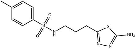 N-[3-(5-氨基-1,3,4-噻二唑-2-基)丙基]-4-甲基苯磺酰胺 结构式