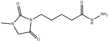 5-(3-Methyl-2,5-dioxo-1-imidazolidinyl)-pentanohydrazide 结构式