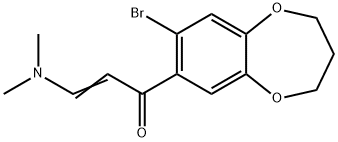 (2E)-1-(8-溴-3,4-二氢-2H-1,5-苯并二氧杂卓-7-基)-3-(二甲基氨基)丙-2-烯-1-酮 结构式